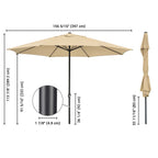 Yescom 13ft Outdoor Patio Market Garden Table Umbrella