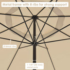 Yescom 13ft Outdoor Patio Market Garden Table Umbrella