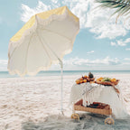 Yescom 6ft Fringe Patio Beach Umbrella with Corkscrew Anchor