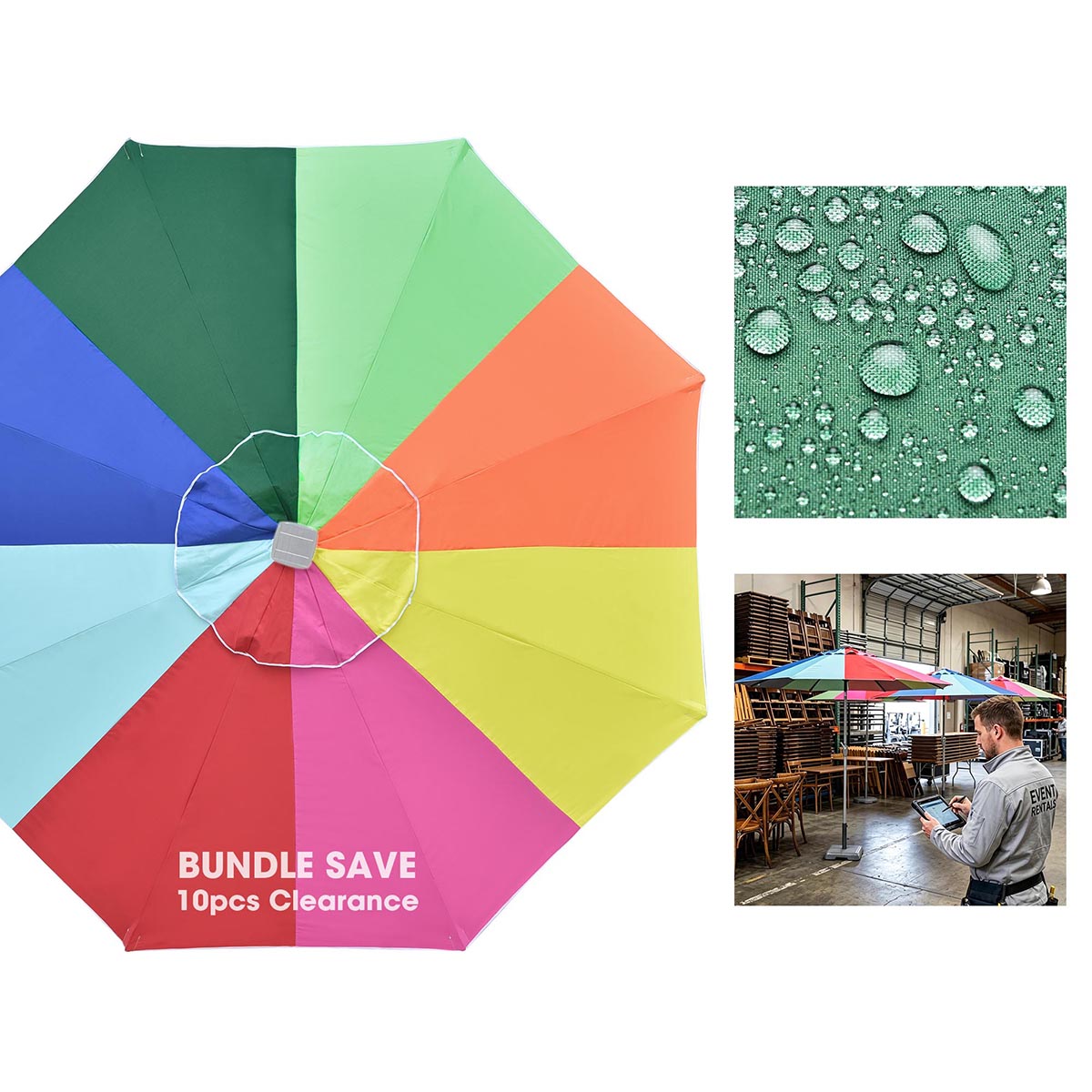 Yescom 8' Outdoor Market Umbrella Replacement Canopy Color Optional