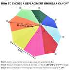 Yescom 10' Outdoor Market Umbrella Replacement Canopy