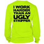 Work Harder - Long Sleeve Hi-Vis T-Shirt