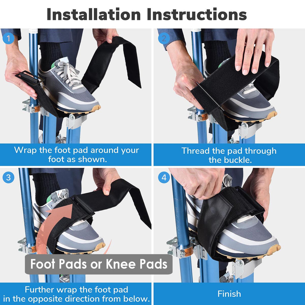 Yescom Drywall Stilts Comfort Straps Leg Bands 2ct/Pack