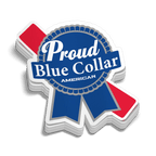 Proud Blue Collar Hard Hat Decal