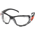 RX, Reader Safety Glasses, Anti-Fog & Anti-Scratch, Clear Lens, Black Frame, Frameless, Wraparound