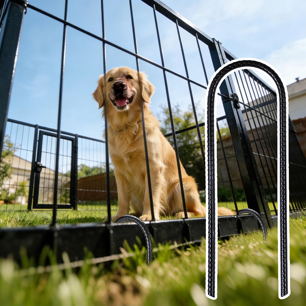 Yescom 11" Trampoline Stakes Dog Playpen Ground Stakes