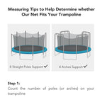 Yescom 15ft Trampoline Safety Net with 8 Poles