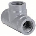 PVC Tee, FNPT x FNPT x FNPT, 1-1/4 in Pipe Size