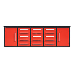 10ft Workbench Storage Cabinet with 15 Drawers & 2 Cabinets