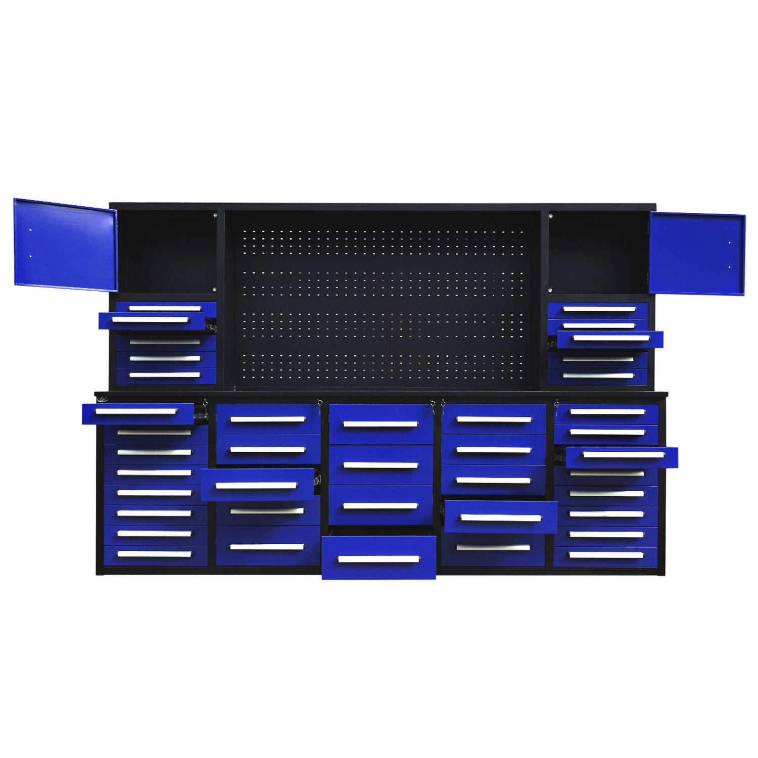 10ft Workbench Cabinet(40 Drawers, 2 Cabinets & 1 Pegboard)