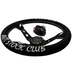 Racing Deep Dish Steering Wheel + Short Hub Adapter Boss Kit For Toyota