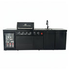 104" 4-Burner 72,000 BTU Black Outdoor Kitchen Bar Barbecue Island Grill + Wine Cooler + Sink