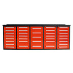 10ft Workbench Storage Cabinet with 35 Drawers