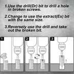 22Pcs Damaged Screw Extractor Speed Out Drill Bits Tool Set Broken Bolt Remover