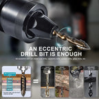 10PCS High-Strength Eccentric Twist Drill Bit,New Four-FluteSawtooth Eccentric Drill Bit,Multifunction Drill Bit Set(5/6/8/10/12)