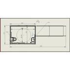 10ft Handicap-Accessible Portable Toilet with Shower
