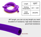 10mm 3/8 Purple Vacuum Silicone Hose Racing Line Pipe Tube 10 Feet Per Order
