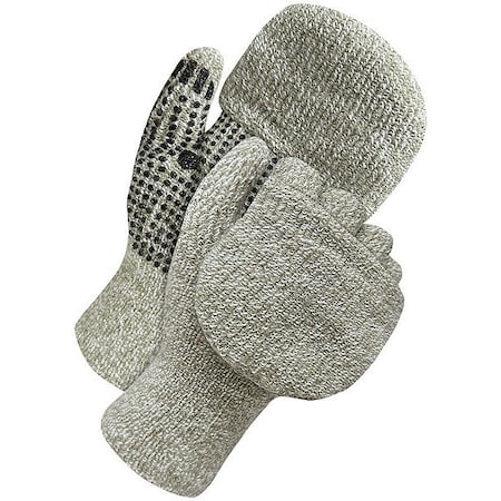 Cold Weather Mittens, PVC Dotted Palm, Gray, L