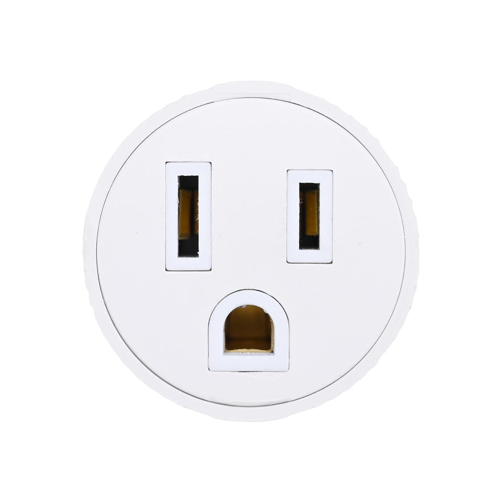 Yescom Light Bulb Plug Adapter Convert E26/E27 to 2/3-Prong Outlet 2ct/pk