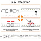 Yescom 150ft Red LED Rope Light Outdoor for Deck