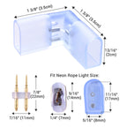 Yescom LED Neon Splice Kit 2-Wire Connectors & Pins 10-Set 14x7mm
