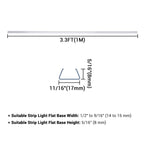 Yescom 3ft 9/16in. Plastic U-Channels Set(5) - For 2700K Neon Rope Lights