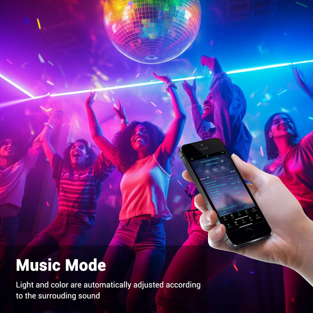 Yescom BiLume RGBW Hardwire Neon Rope Light App & RF Control 120V 100ft