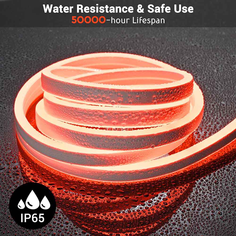 Yescom BiLume RGBW Hardwire Neon Rope Light App & RF Control 120V 100ft