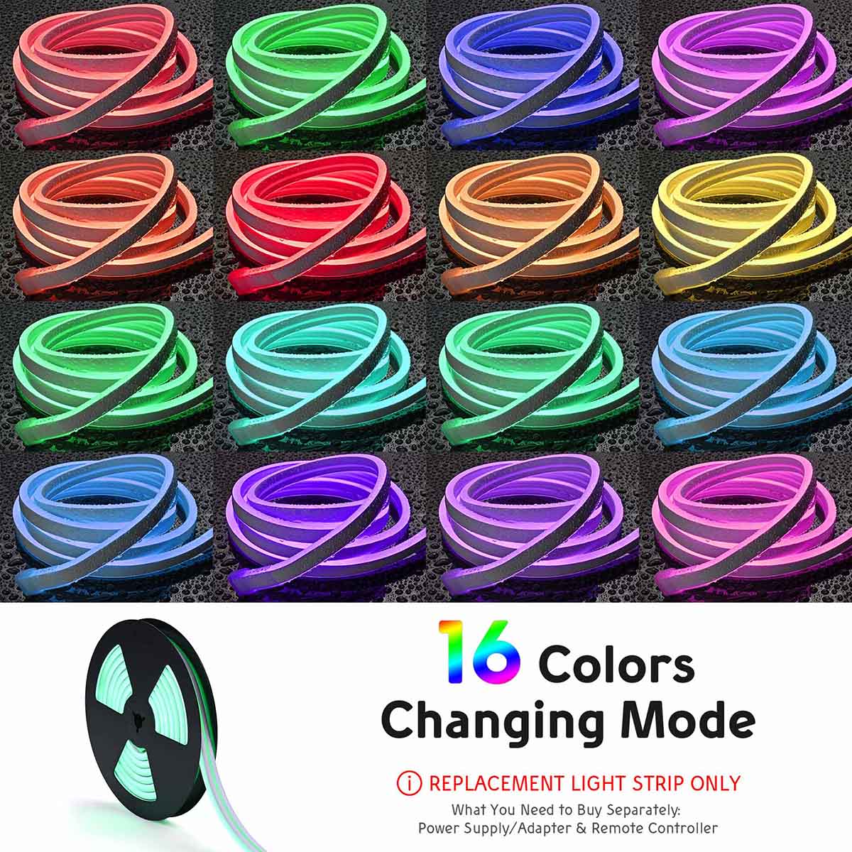 Yescom 10ft RGBW Neon Rope Light Replacement Strip Light