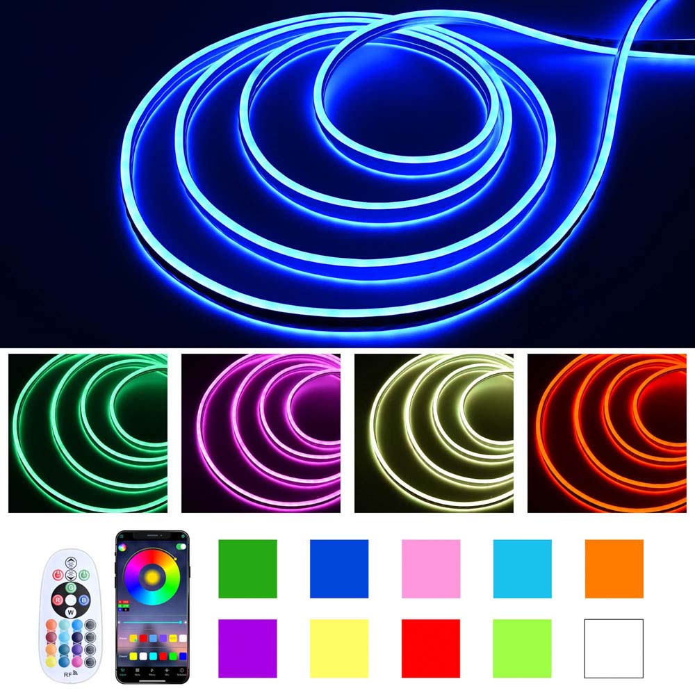 Yescom BiLume RGBW Neon Rope Light App & RF Control 120V Outdoor IP65