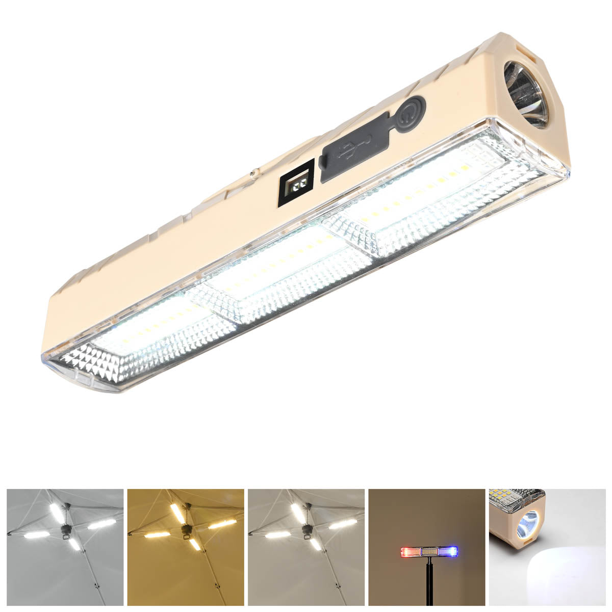Yescom Rechargeable Magnetic Work Light w/ Flashlight for Garage