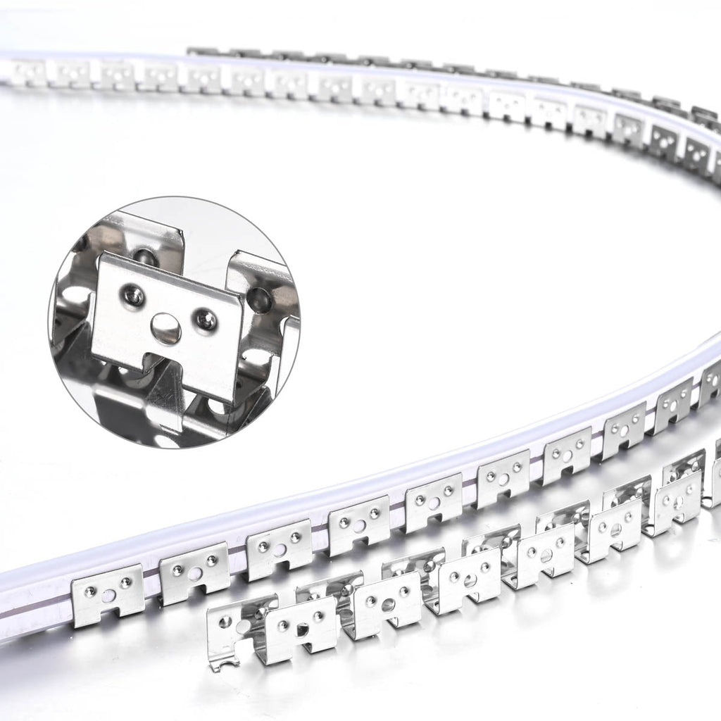 Yescom 328ft 6x12mm Stainless Steel Flexible Clip Channel - For 2700K Neon