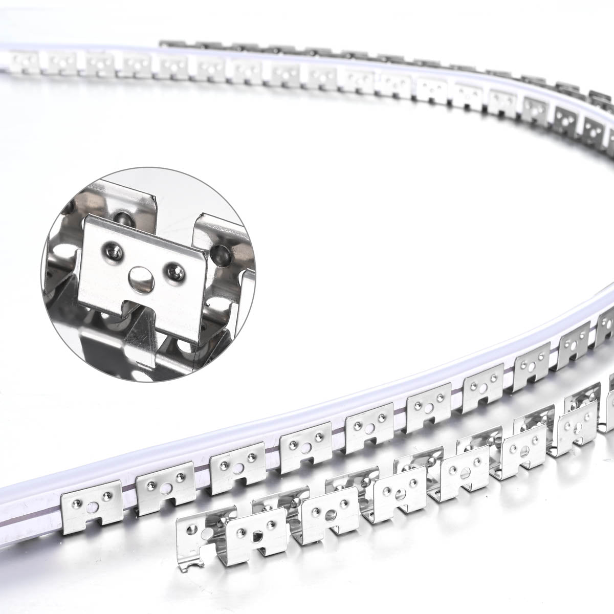 Yescom 328ft 6x12mm Stainless Steel Flexible Clip Channel - For 2700K Neon