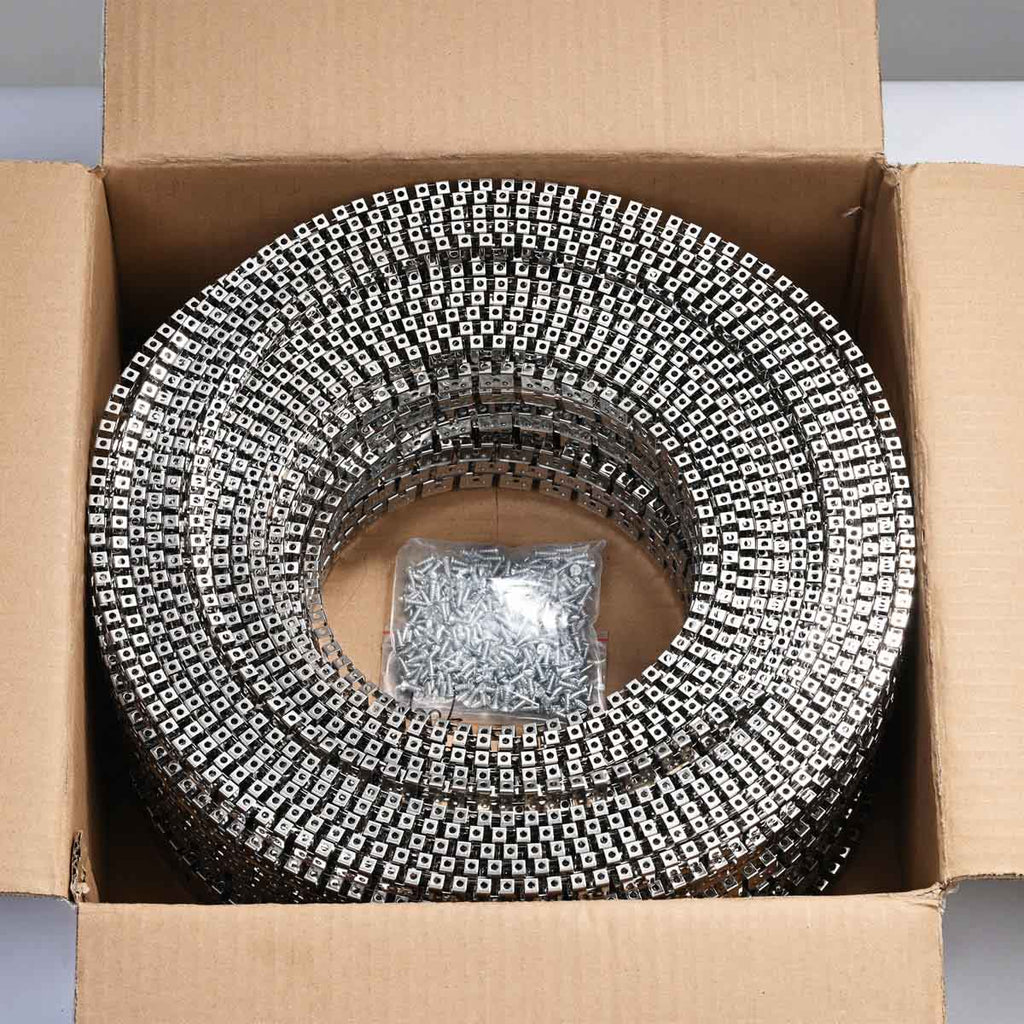 Yescom 328ft 6x12mm Stainless Steel Flexible Clip Channel - For 2700K Neon