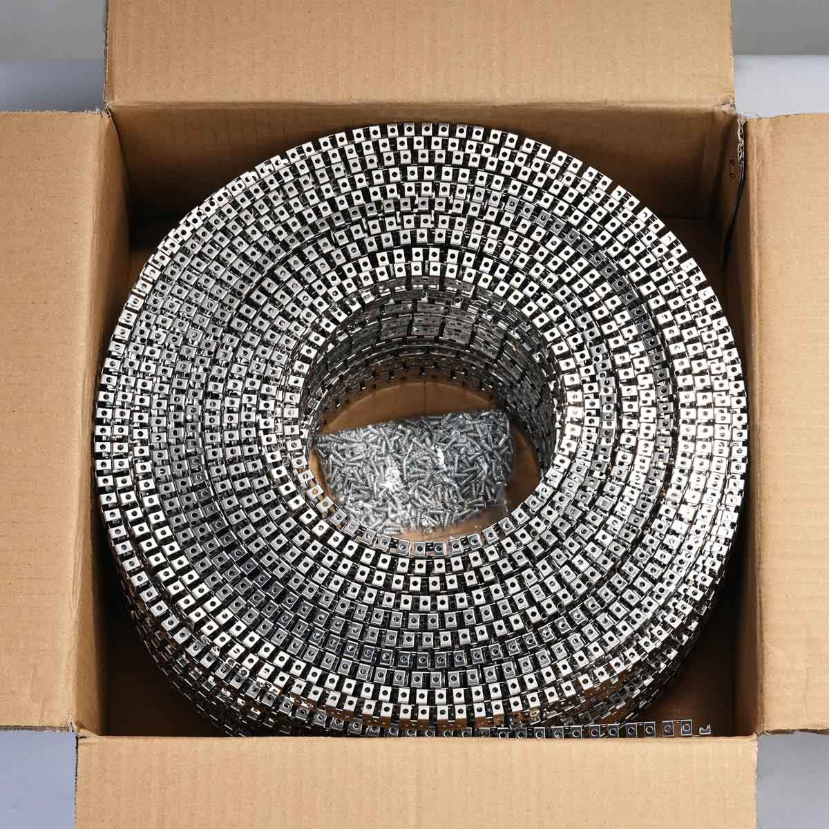 Yescom 328ft 8x11mm Stainless Steel Flexible Clip Channel - For RGBW Neon
