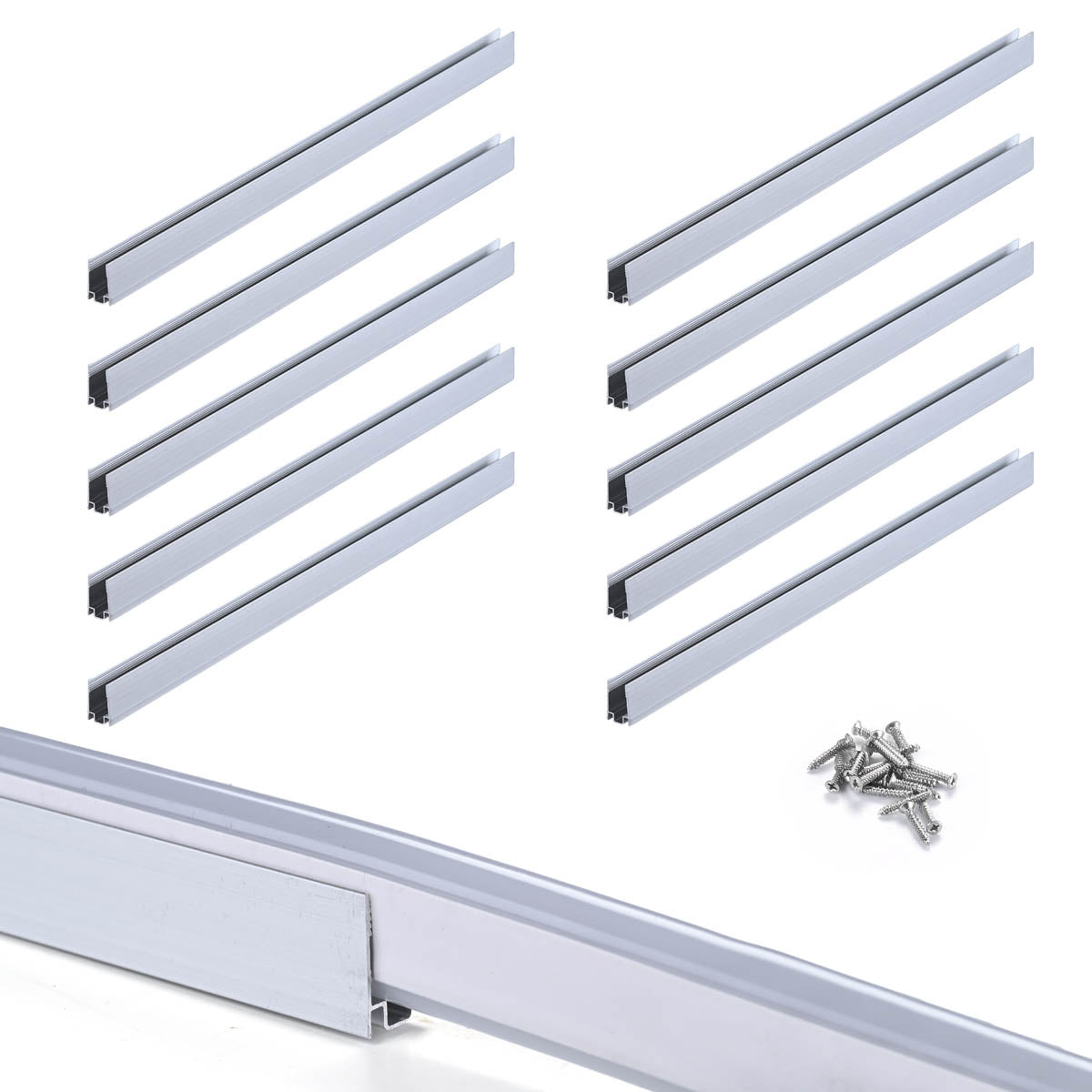 Yescom Aluminium LED Channel Track 8x12mm for RGB Neon Rope Light