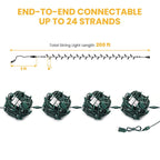 Yescom 110V Commercial String Lights Mini 5mm Xmas Lights 200ft - (4x)50ft