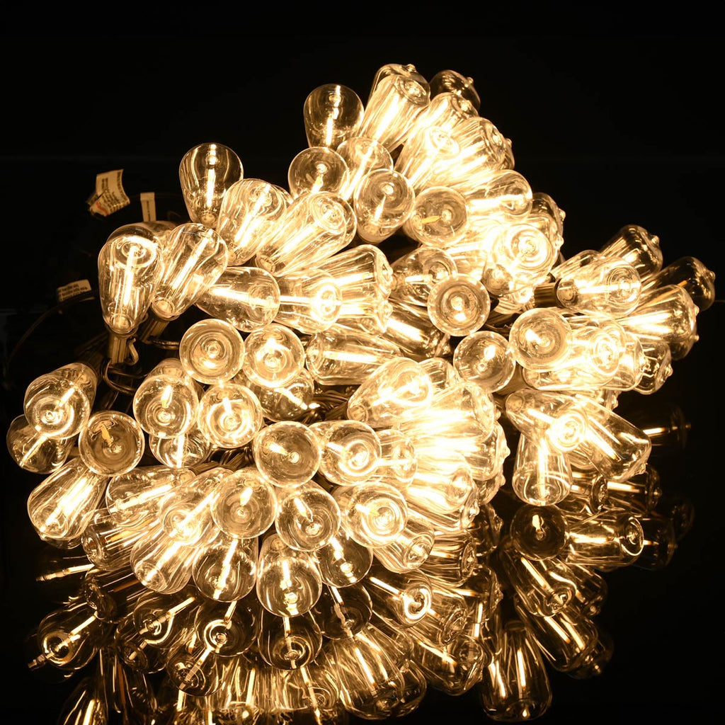 Yescom 120V Commercial String Lights ST38-Bulb 2700K 200ft - (4x)50ft