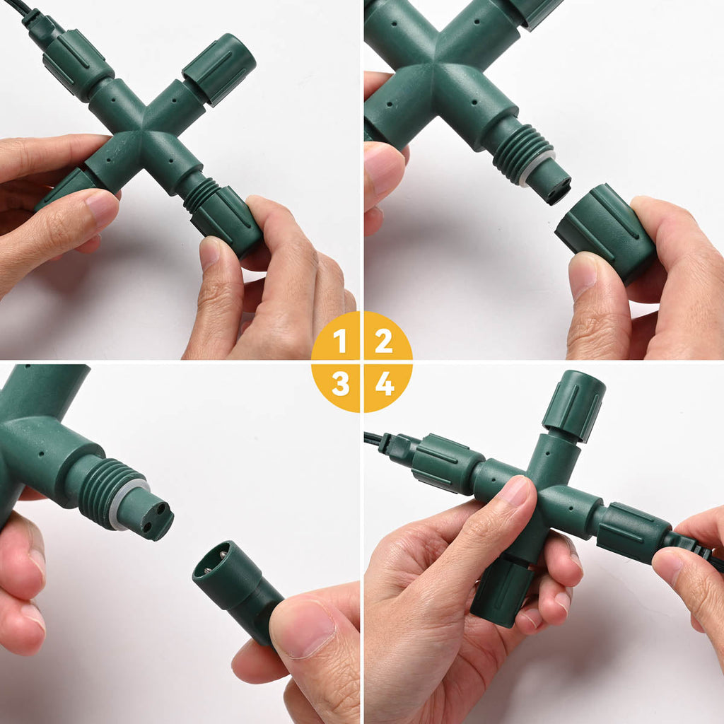 Yescom Splitter Connectors for 110V Mini Christmas String Lights 10Set