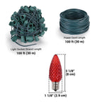 Yescom 100ft Multicolor Outdoor C9 Christmas Light String for Roofline