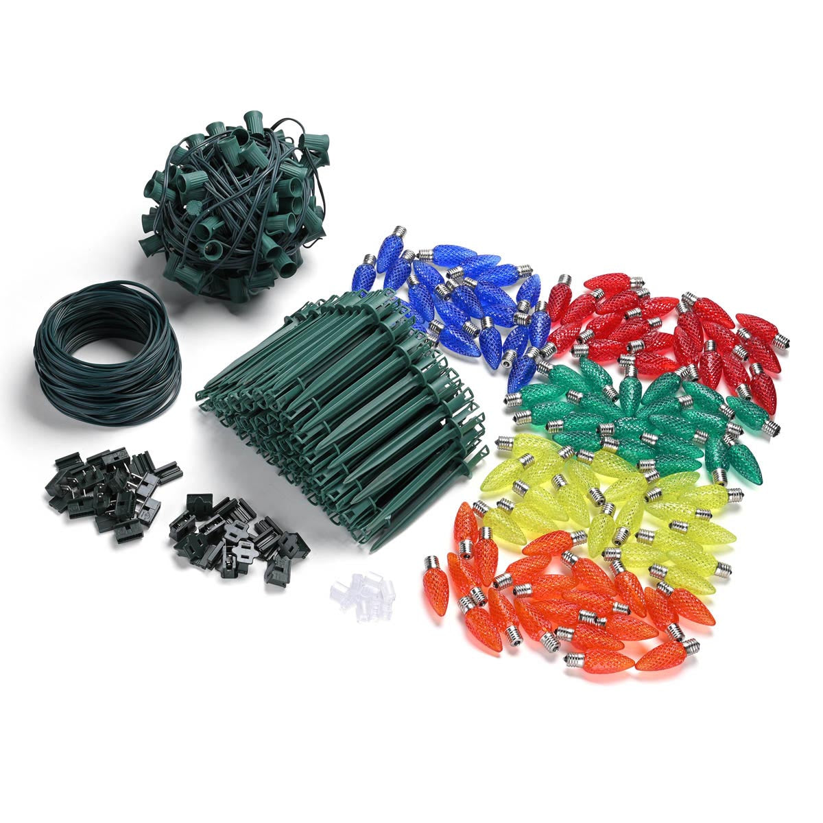 Yescom 100ft Multicolor Outdoor C9 Christmas Light String for Pathway