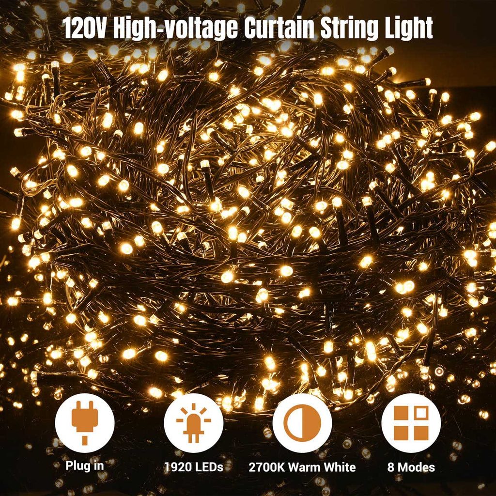 Yescom Commercial Twinkle Curtain String Light 40x10ft (Preorder)