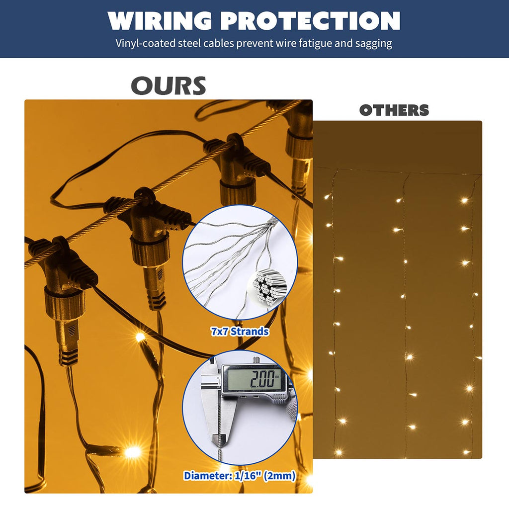 Yescom Commercial Twinkle Curtain String Light 40x10ft (Preorder)