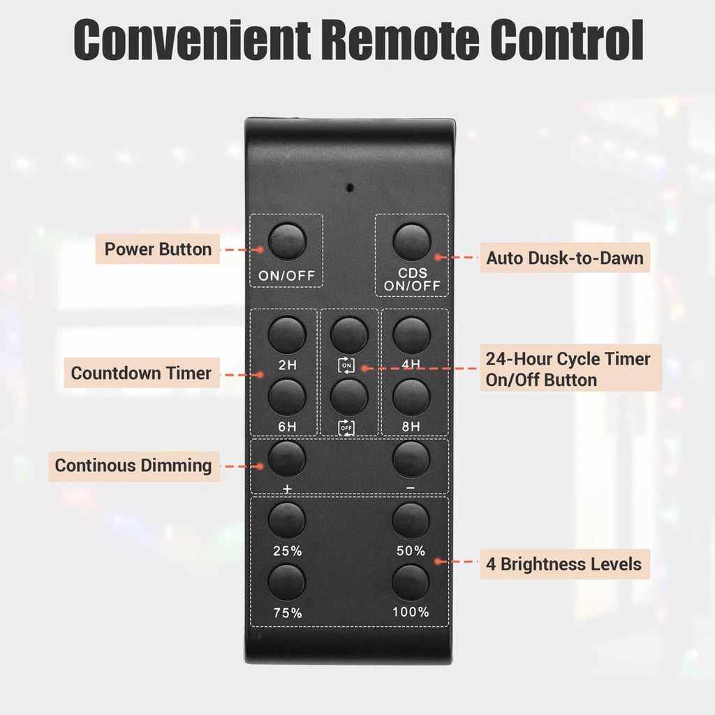 Yescom Dusk-to-Dawn Dimmer & Timer Remote Control