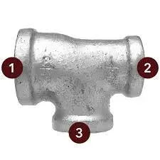 Fire Protection Reducing Tee Malleable Iron UL FM Approved
