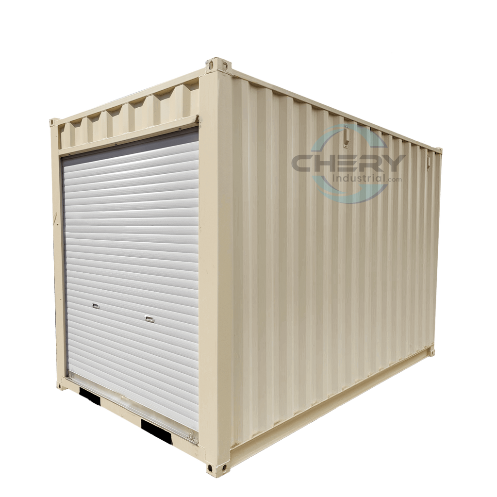12' Small Cubic Shipping Container, Rollup Door