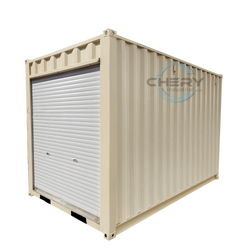 12' Small Cubic Shipping Container, Rollup Door
