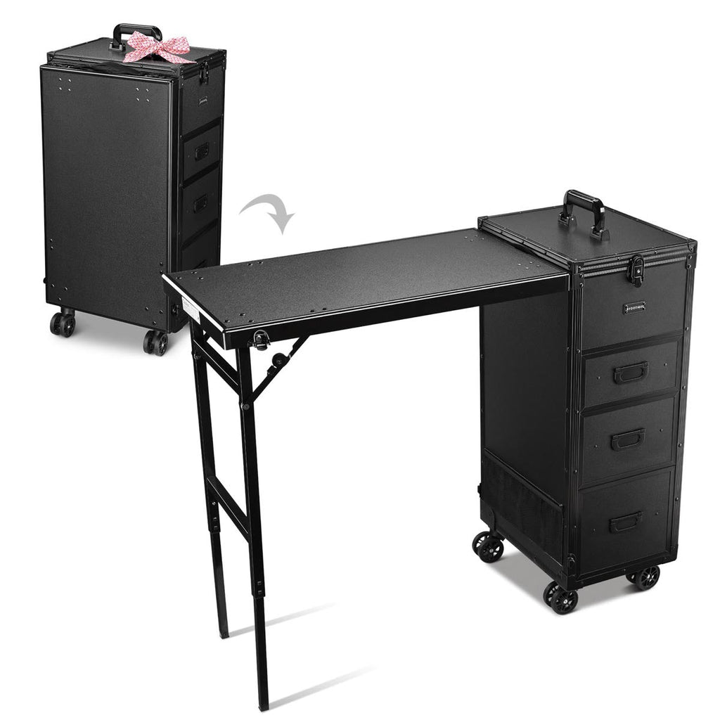 Byootique Makeup Artist Hairstylist Nail Table Workstation (Lefty & Righty)