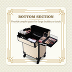 Byootique Art Deco Cosmetology Rolling Case Makeup Case