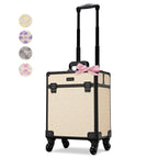 Byootique Art Deco Cosmetology Rolling Case Makeup Case
